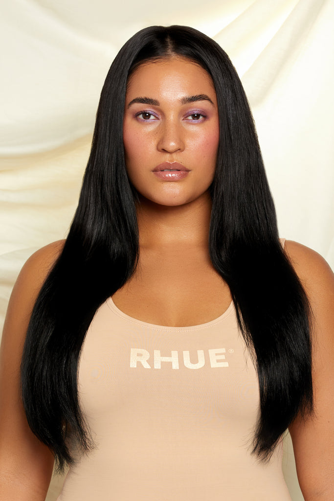 natural black hair extensions before and after